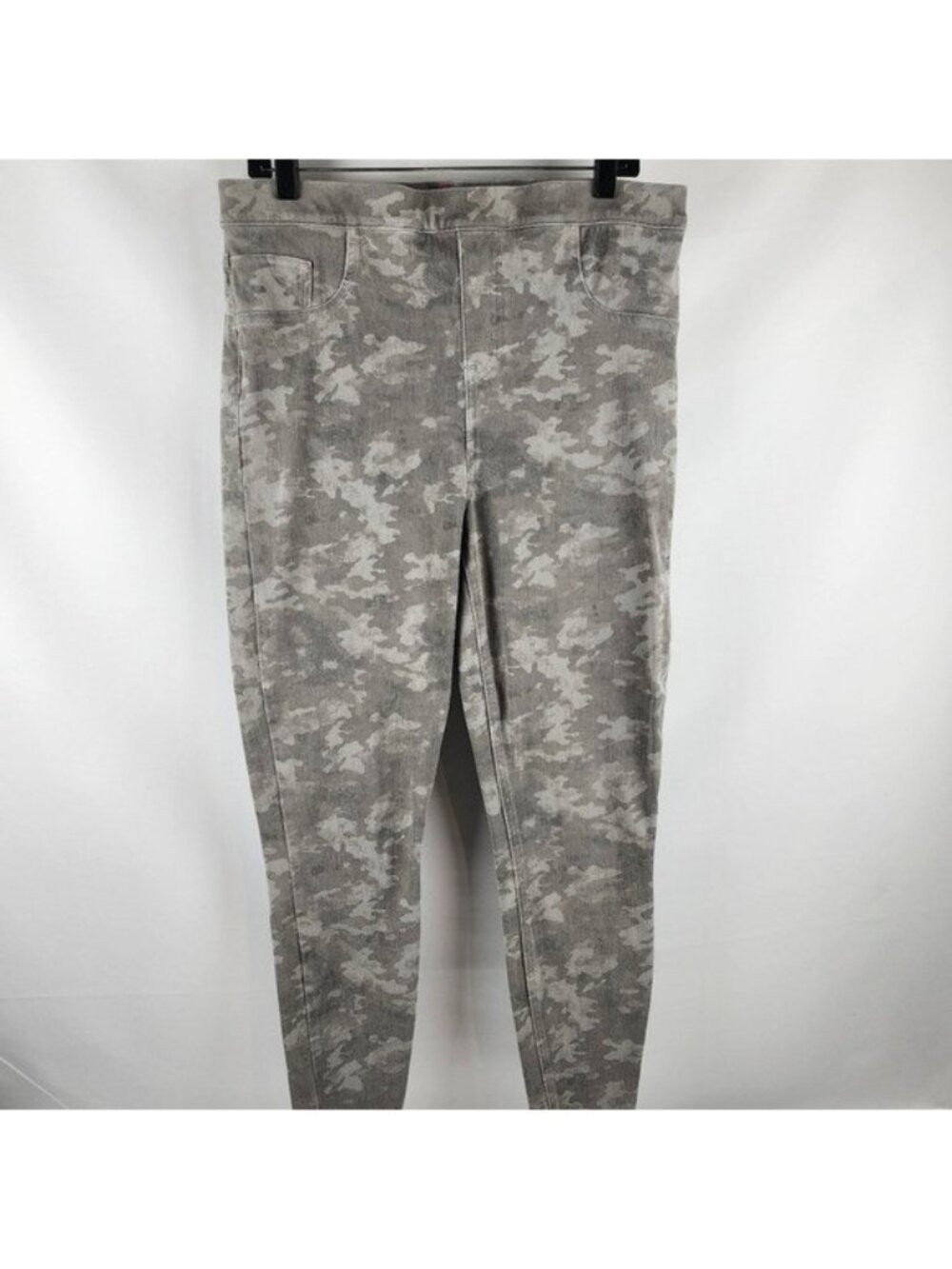 SPANX Jean-Ish Womens Ankle Shaping Slimming Leggings Gray Camo Plus Size 1X